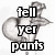 Black-and-white cartoon character with large round head and small body, holding a flower-like object, text changes across frames.
