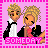 Pixel art contact sheet of an animated icon showing a couple dancing with changing expressions and poses across frames, set against pink background with "SOMEDAY" text.