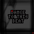dark gray square with 'DANCE TO THIS BEAT' text, each displaying a different pattern of colorful pixelated sparkles
