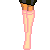 Pixel art of a blonde woman in pink lingerie and black shorts with pink text overlays reading "hoezhoezenvy" and "cuz day can't be me".