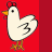 Animated contact sheet of a cartoon chicken icon with red background and vertical text, showing six sequential frames where the chicken's pose changes slightly while the word "cluck" appears vertically on the right side.