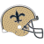 A 50x50 pixel buddy icon featuring a New Orleans Saints football helmet on the left and green text "Original Icons .com" on a dark green background on the right, displayed as a static contact sheet with two frames.