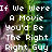 Pixelated text on a colorful abstract background with green, purple, and blue hues.