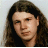 A static image shows a person with long brown hair on the left, with text and a cannabis leaf on the right.