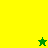 Pixelated icon with yellow and green sections, displaying "pedro" text in multiple positions and star symbols changing color between frames.