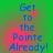Blue pixelated text 'Get to the Pointe Already!' on a green background with red gradient overlay, displayed in a