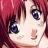 A pixelated anime-style character with red hair and blue eyes on the left, next to a black background with white text "Anime IM" and "COM" on the right.