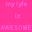 Pixelated text on a bright pink background with alternating light pink rectangular overlays obscuring parts of the words.