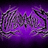 A static pixelated image with a purple gradient background and scattered black-and-white pixel clusters forming abstract shapes.