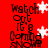 Red background with black text reading 'Watch Out 15'8 Comin' Snow' and white snowflakes; snowflakes shift position across frames.