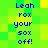 Pixelated blue text on a green-yellow gradient background arranged in two vertical with identical repeated phrases