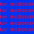 Pixelated of red 'uv mcdonal' text on blue background with pink horizontal bars, animated to shift positions across frames