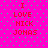 Bright pink background with green dots, red text reading "I LOVE NICK JONAS" arranged in four identical vertical
