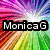 A colorful animated icon with radiating lines and text overlays, featuring a rainbow eye graphic and a gray background section.