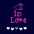 Pixelated pink and purple icon with 'Id Love' text, heart symbol, and five star-like shapes on dark blue background.