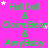 A static image with a bright pink background displays repeated green text reading "Hall Doll," "Claire Bear," and "AmyBaby" separated by ampersands, with small white and pink stars scattered throughout.