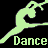 Six stylized dancing figures in green, yellow, pink, blue, light yellow, and orange with the word "Dance" beneath each on a black background.