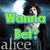 Animated icon shows a woman with curly brown hair in two poses against a moonlit background, with green text reading "Wanna Bet?" and gray text "alice" below.