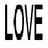black text 'LOVE' and 'always' with pink heart accents on white background, showing animation changes across frames