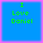 Four identical blue squares with green text "I Love Daniel" arranged in a on a pink background