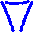 Four blue pixelated shapes on gray background: two inverted triangles above, two star-like forms below.