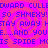 Pixelated text repeats over a pink spiral background with blue lettering, showing partial phrases like 'STAY AWAY' and 'SPIDE M'.