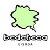 A pixelated green speech bubble with black outline and tail, below which is a blocky text string in grayscale.