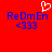 Red background with blue pixelated text 'ReDmEn' and '<333', white heart symbol above left text, two identical side-by-side arrangements.
