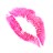 A static 48x48 pixel buddy icon featuring a stylized pink lip shape forming an open mouth with visible teeth, rendered in low-resolution pixel art on a white background.