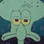 Pixelated cartoon character with light green skin, large yellow eyes, and a blue background holding two text boxes reading 'Sexy Man!!'