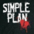 Static pixelated icon featuring bold white text "SIMPLE PLAN" with a red flower-like shape on dark background.