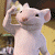 A 50x50 pixel animated contact sheet showing two frames of a Stuart Little character with green text reading "Original Icons .com" on the right side.