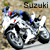 Animated contact sheet showing two frames of a Suzuki motorcycle icon with visible text overlays on light blue and gray backgrounds.