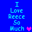 Blue background with cyan text reading "I Love Reece So Much" and a pink heart symbol, displayed in two identical vertical