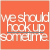 A 2x2 contact sheet of three animated frames showing the phrase "we should hook up sometime" in white text on an orange background with a gray underline under "hook up" that changes position across frames.