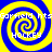 Four identical blue and yellow spiral patterns arranged in a with white text overlays reading "Garfield hts" and "HOCKEY" on each spiral