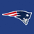 A triangular New England Patriots logo with red, white, and blue colors appears on a solid background in the first frame, then shifts to a dark background with visible structural elements in subsequent frames.