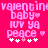 Pixelated pink text on bright red background with heart and star symbols, showing two identical side-by-side layouts.