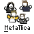 Animated contact sheet of four pixel art buddy icons featuring stylized figures with white faces and dark clothing, displayed on a gray background with promotional text for "badassbuddy.com".