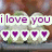 Animated icon shows two green-haired figures in a heart pose with text and hearts, then text and hearts disappear.