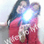 Two figures in red outfits hold a bright light source, with one figure's hair shifting position across frames.