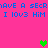 Pixelated text and heart icons on a bright pink background with blue lettering.