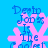 Blue background with pink snowflake and blue text reading "Devon Jodas Is The Coolest" in pixelated font.
