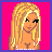 Pixelated cartoon of a blonde woman with long hair and large eyes on a pink background, accompanied by text elements in a 2x2 contact sheet layout.
