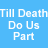 Four- with text 'Till Death Do Us Part' on blue background and three people in separate against colored backgrounds