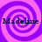 Four identical spiral patterns in purple and pink with the text 'Madeline' overlaid in black pixelated font.