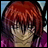 Pixelated anime-style character with red hair and purple clothing, next to black background with white text reading 'AnimeIM' and 'com'.