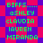 Green pixelated text on red and purple checkered background with repeated names in two