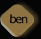 Animated sequence of diamond-shaped icons with text 'ben' or 'I', showing rotation and color variations against a black background.
