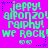 Pixelated text on a bright purple background with blue star accents, repeating 'jeffy! alfonzo! raiphy! WE ROCK!' in green and cyan lettering.